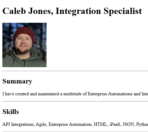 html portfolio screenshot